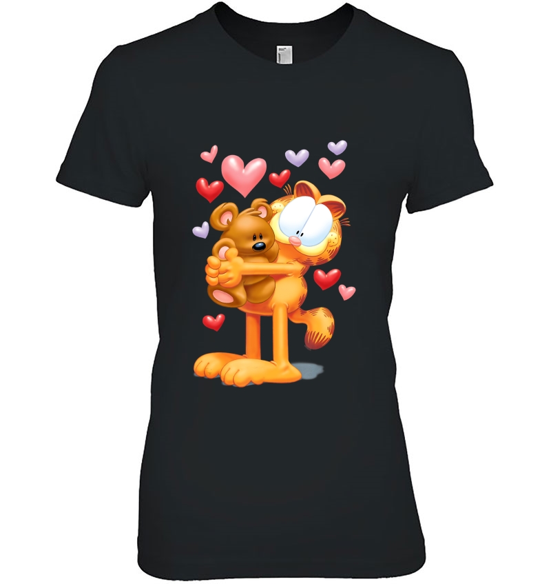 Garfield Hugging Pooky With Hearts Hoodie