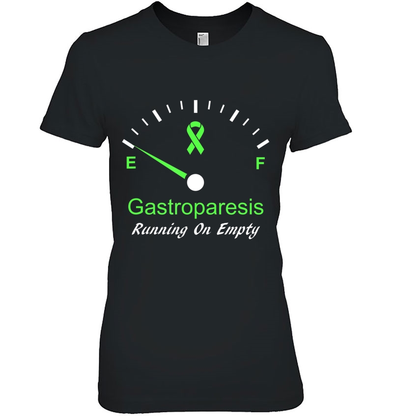 Gastroparesis Running On Empty Awareness Ribbon Tee Shirt Hoodie