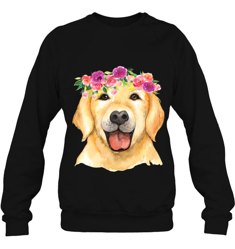 Golden Retriever Cute Golden Retriever With Flowers Mugs