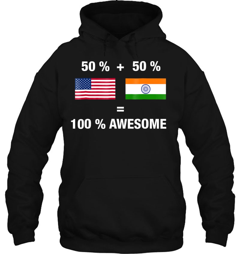 Half Indian Half American 100 India Flag Shirt Mugs