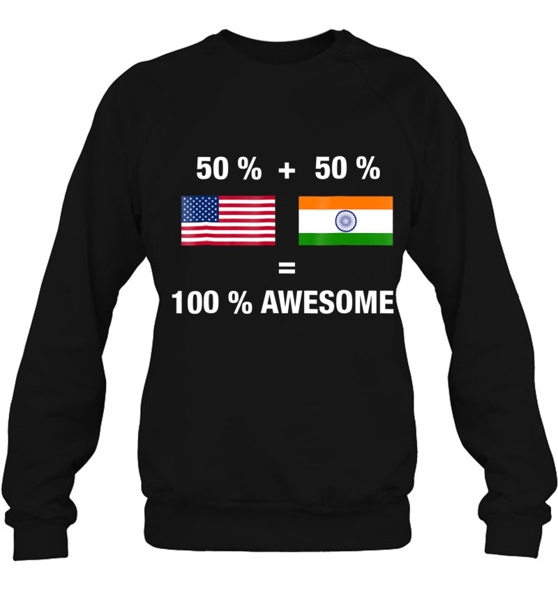 Half Indian Half American 100 India Flag Shirt Mugs