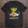 Hanucats Hannukah Cat Feline Cute Hanukkah Design Premium Tee