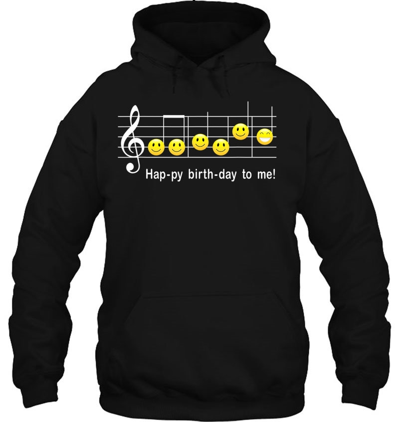 Happy Birthday Smile Face Emoticon Shirt Funny Music Notes Mugs