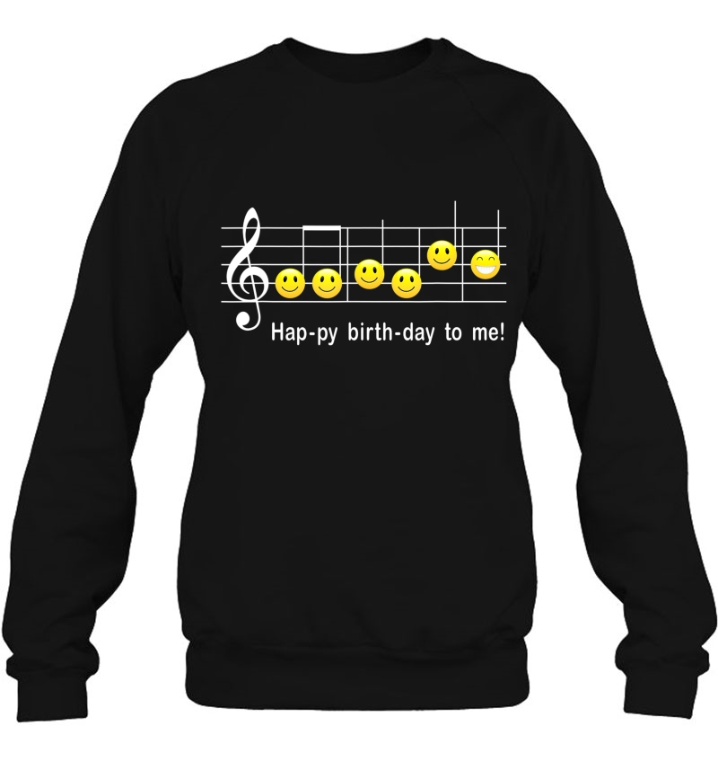 Happy Birthday Smile Face Emoticon Shirt Funny Music Notes Mugs