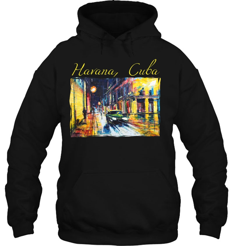 Havana Viejo Night Scene - Habana Cuba Fine Art Gift Hoodie