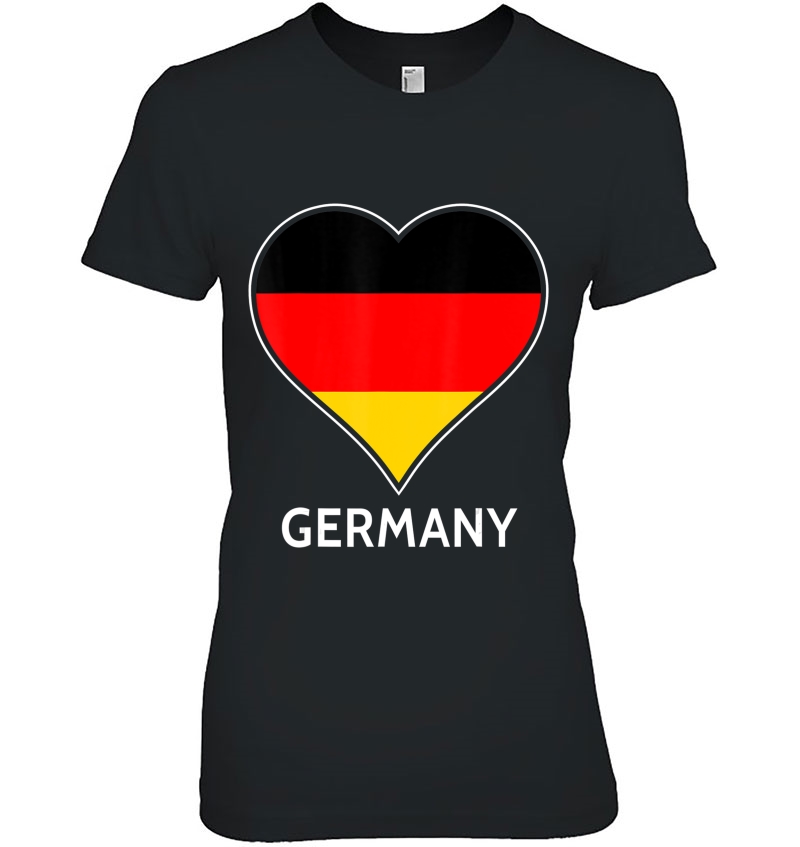 I Love Germany German Flag Heart Souvenir Vacation Hoodie