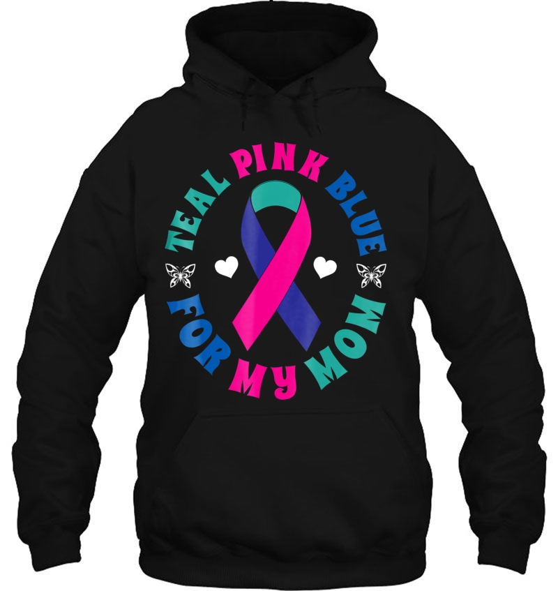 I Wear Teal Pink Blue For My Mom Thyroid Ribbon Mugs