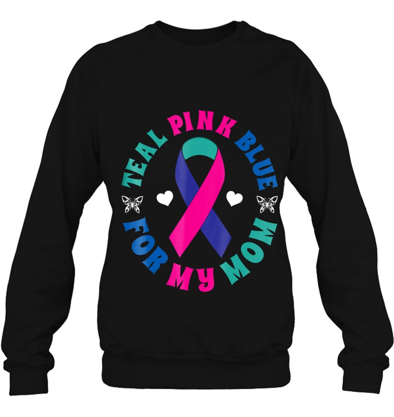 I Wear Teal Pink Blue For My Mom Thyroid Ribbon Mugs