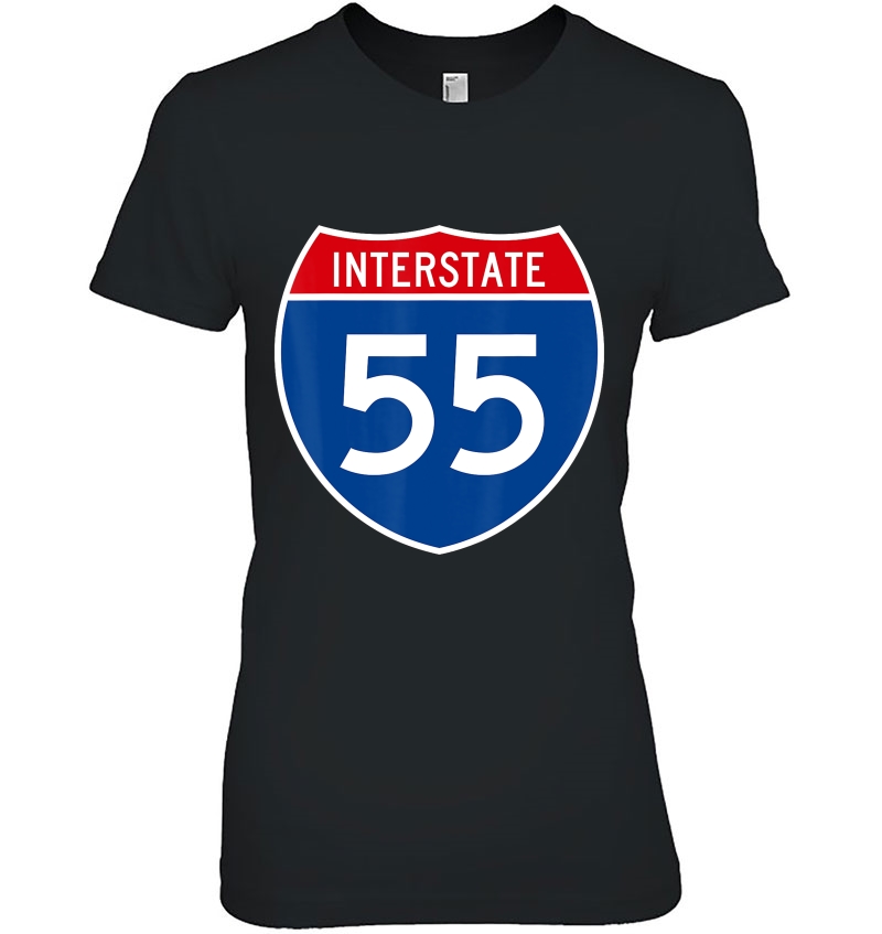 I-55 Interstate Highway Shield Sign Funny Hoodie