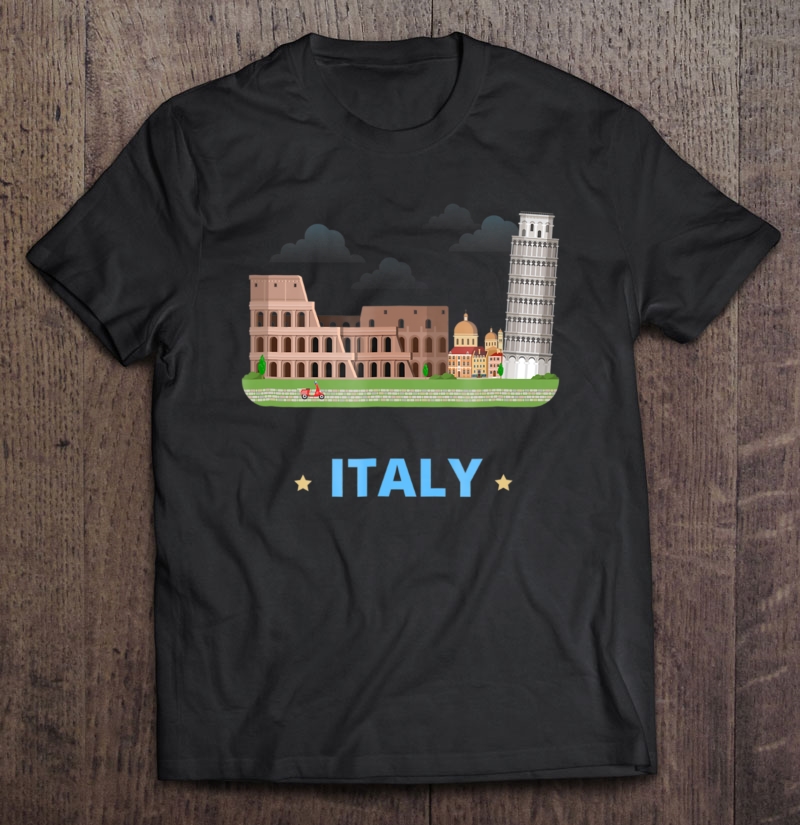 Italy Colosseum Pisa Vatican Souvenir Travel Shirt