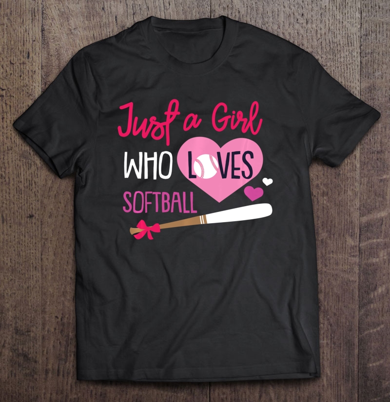 Just A Girl Who Loves Softball Softball Lover Pullover Shirt