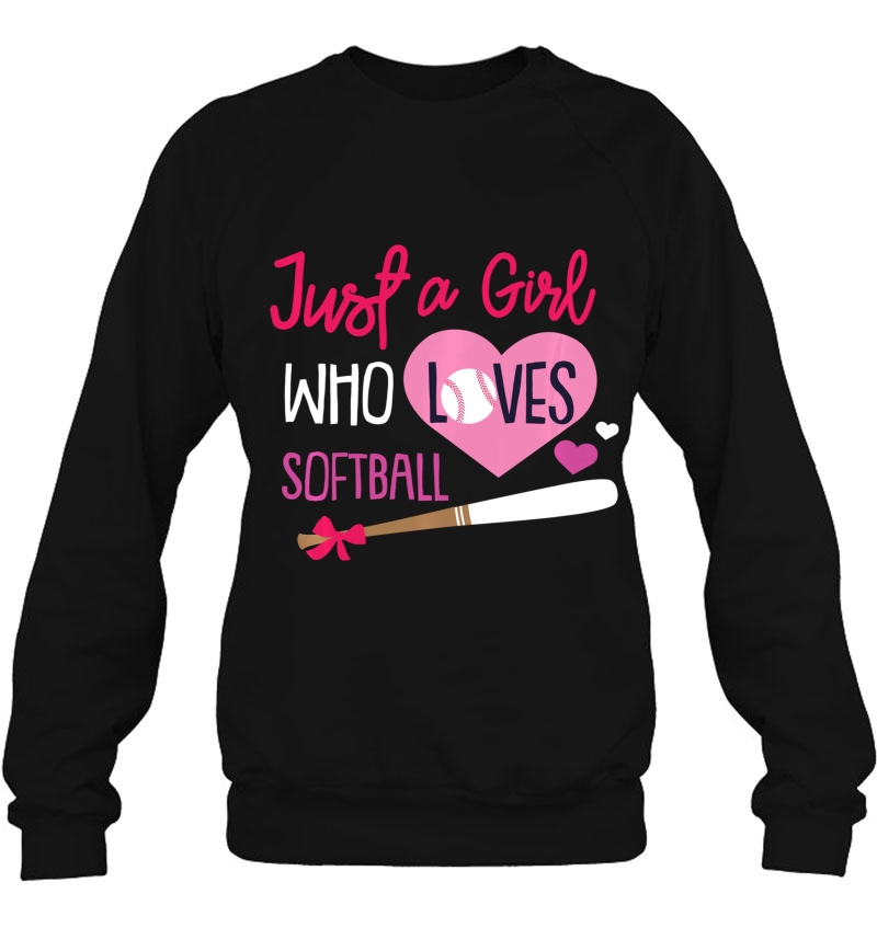 Just A Girl Who Loves Softball Softball Lover Pullover Mugs