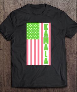 Kamala Harris 2020 Sorority Pink Pretty Green Flag Tee