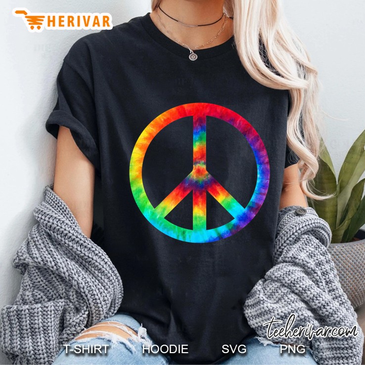 Peace Sign Tie Dye Hippies Christmas Shirts Hoodie