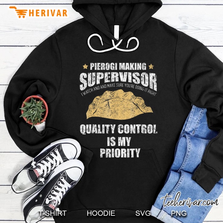 Pierogi Making Supervisor Polish Food Distressed Hoodie