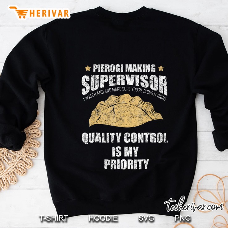Pierogi Making Supervisor Polish Food Distressed Sweatshirt