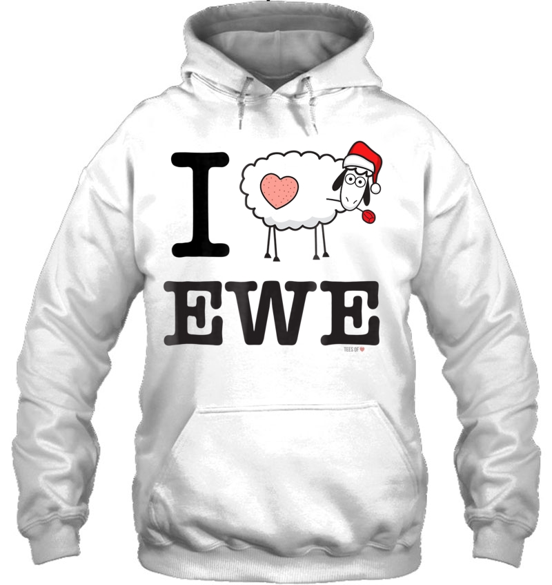 I Love Ewe ,Christmas Hat Sheep Love Heart I Love You Mugs