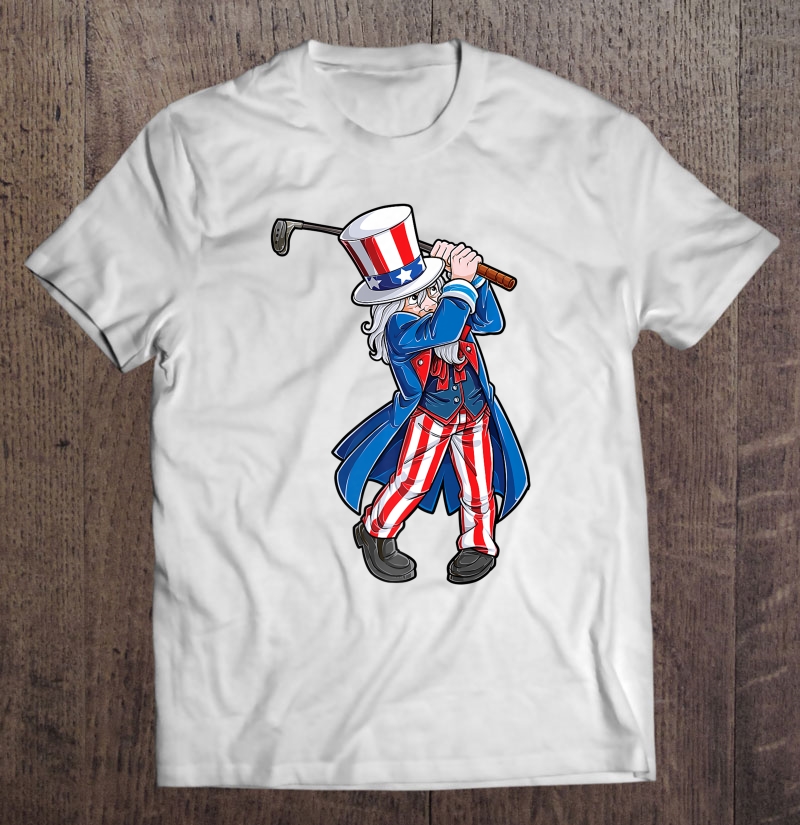 Uncle Sam Golfing Golf 4Th Of July Men Women Golfer Shirt