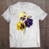 Vintage Pansies Flowers Gardening Gardener Pansy Lover Gift Tee