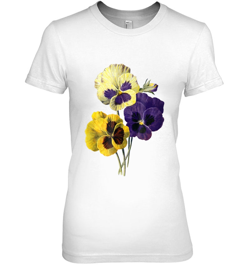 Vintage Pansies Flowers Gardening Gardener Pansy Lover Gift Hoodie