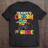 1St Grade Dinosaur Monster Truck Back To School T Rex Boys Tee