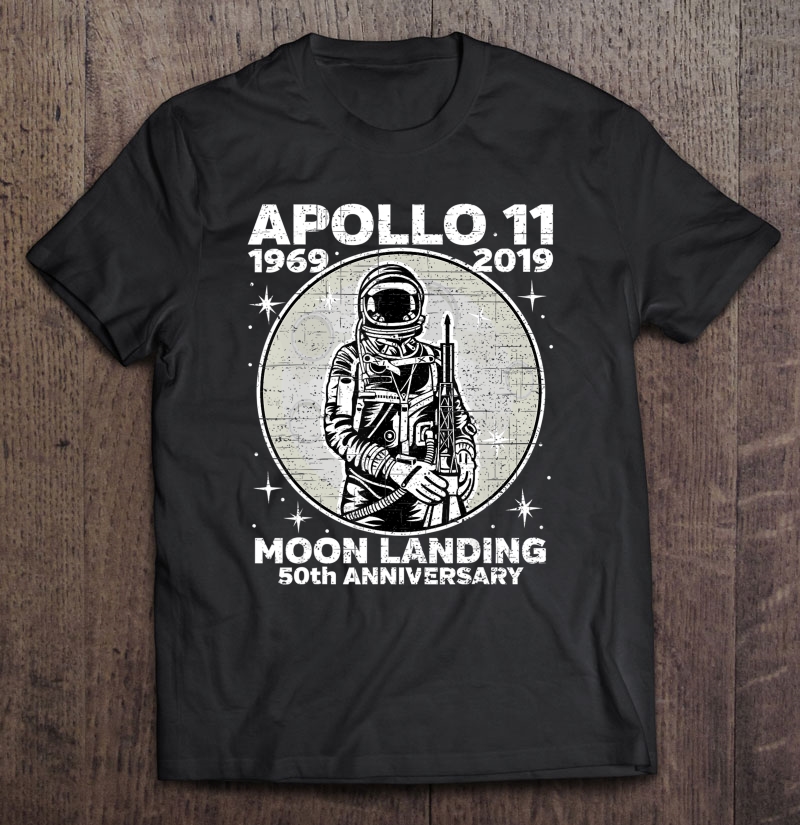 Apollo 11 Moon Landing 50Th Anniversary Space Tee Shirt