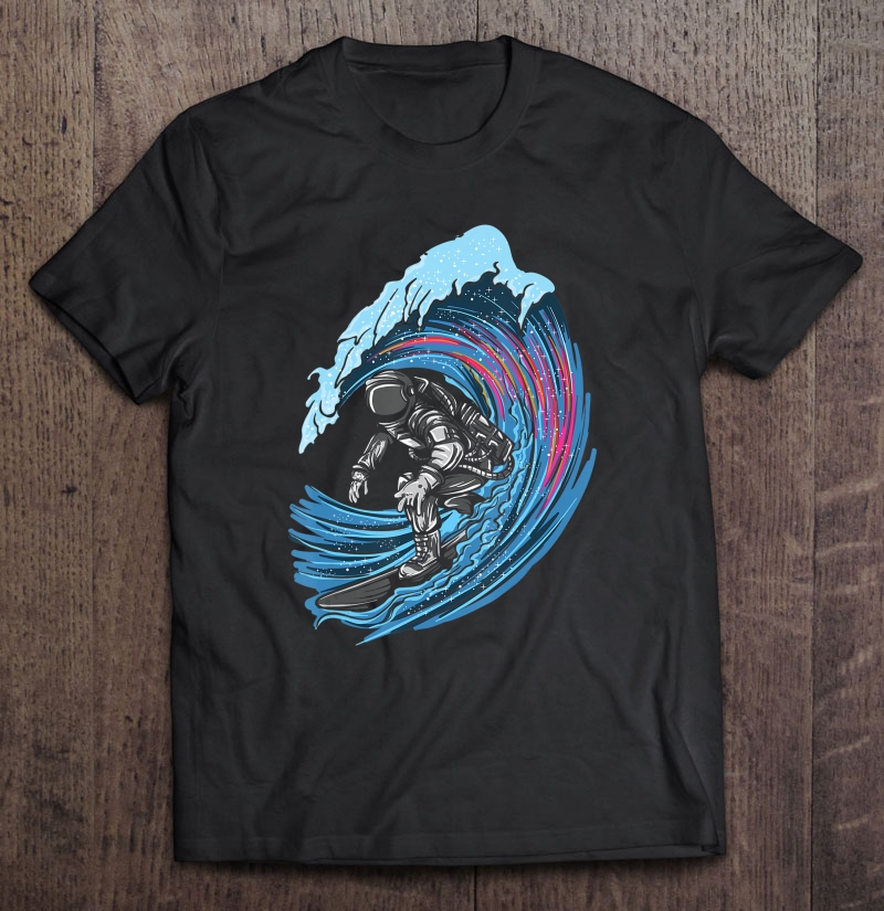 Astronaut In Space Surfer Surfing Beach Artsy Shirt