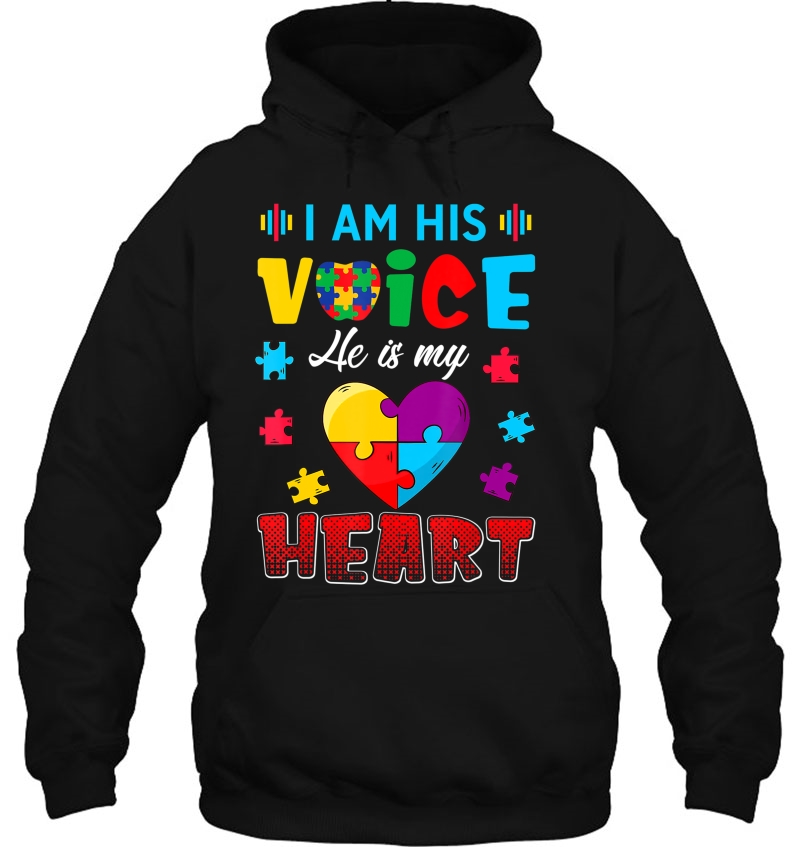 Autism Awareness - I Am His Voice He Is My Heart Mugs