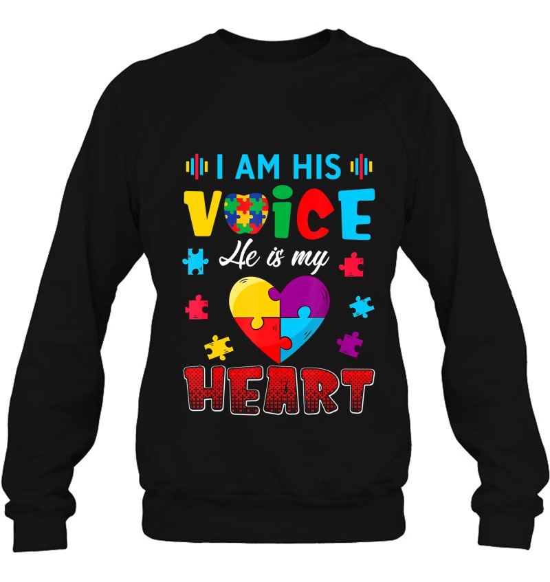 Autism Awareness - I Am His Voice He Is My Heart Mugs