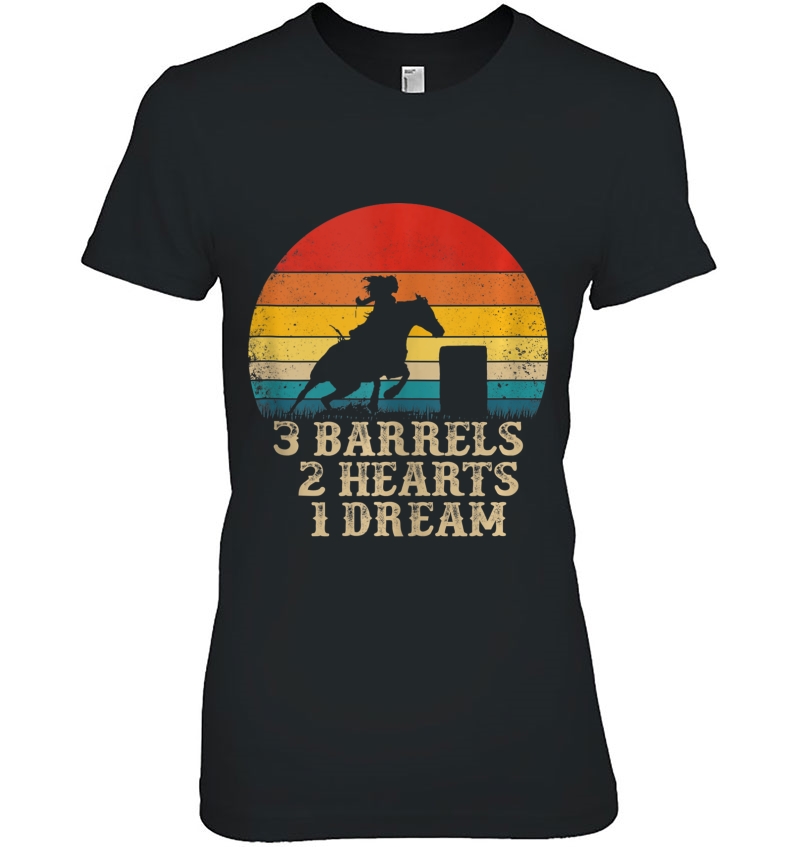 Barrel Racing Horse Riding - 3 Barrels 2 Hearts 1 Dream Tank Top Hoodie