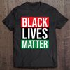 Black Lives Matter Shirt Blm With Pan-African Flag Colors Tee