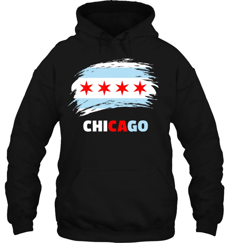 Chicago Flag Shirt Chicago Paint Streak Style Flag Hoodie