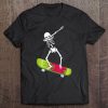 Cool Dabbing Skeleton Skateboarding Skateboard Clothes Teens Tee