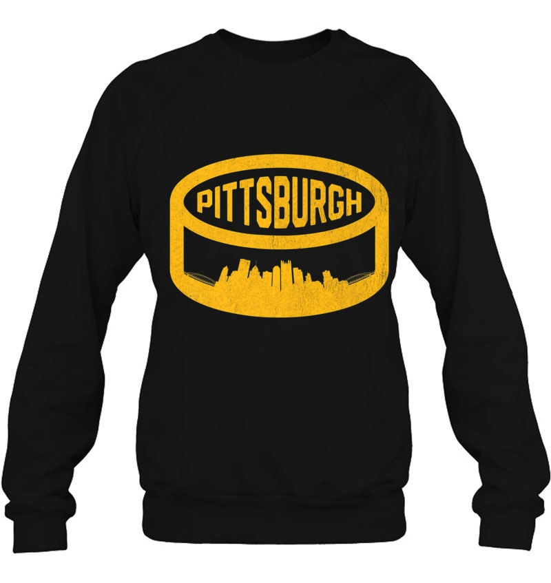 Cool Pittsburgh Hockey Puck City Skyline Premium Mugs