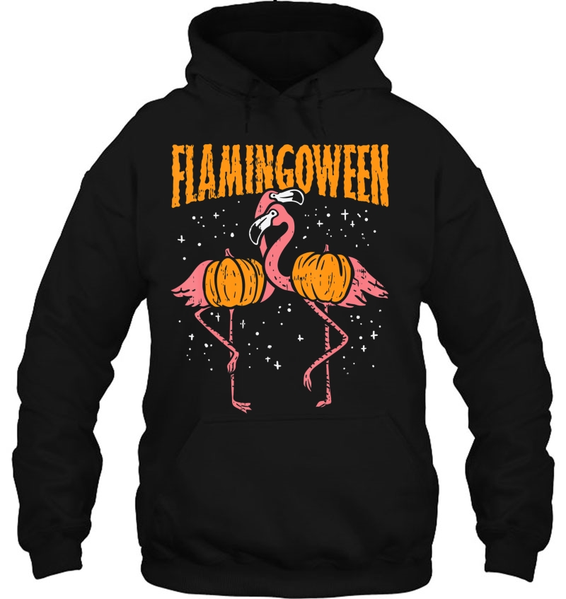 Flamingoween Pumpkin Flamingos Funny Bird Halloween Costume Hoodie