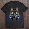 Grey Wolf As Dj In Galaxy Sunglass, Headphone - Tee