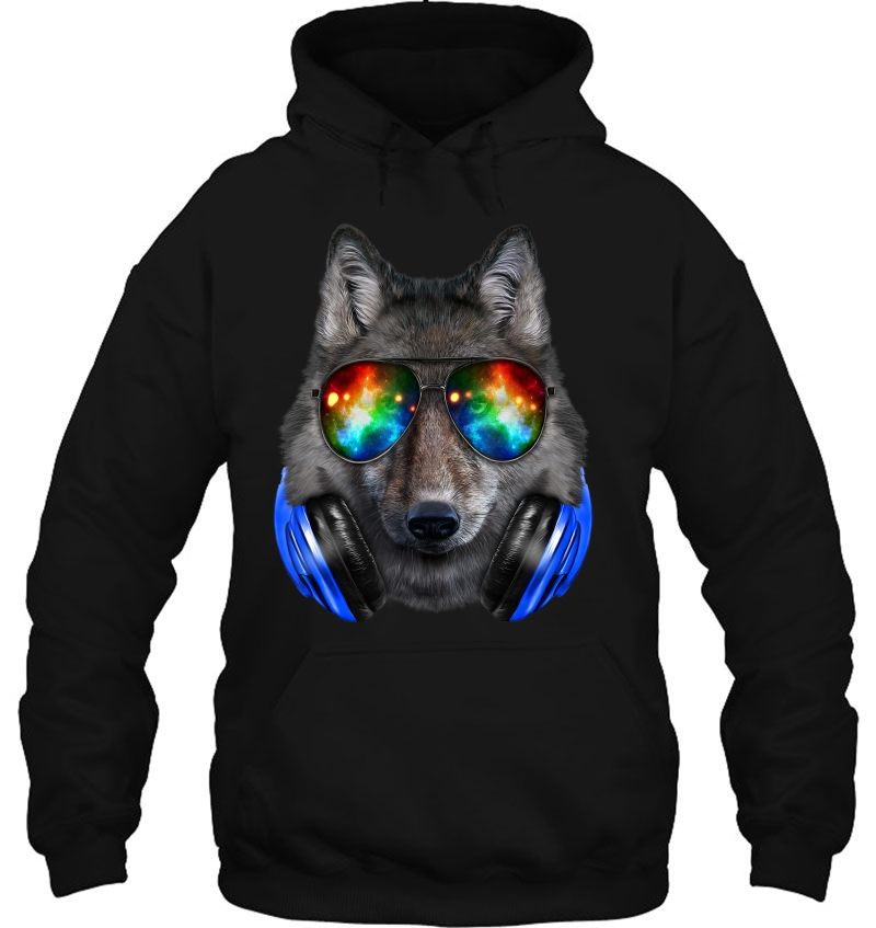 Grey Wolf As Dj In Galaxy Sunglass, Headphone - Mugs