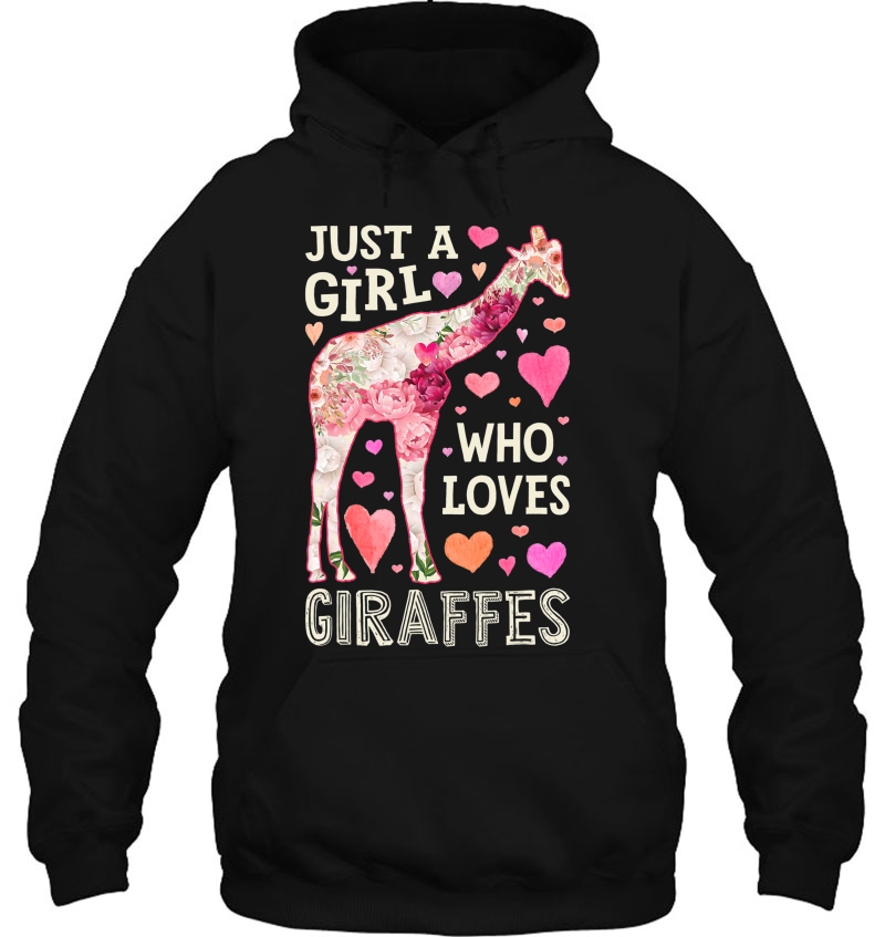 Just A Girl Who Loves Giraffes Giraffe Silhouette Flower Mugs