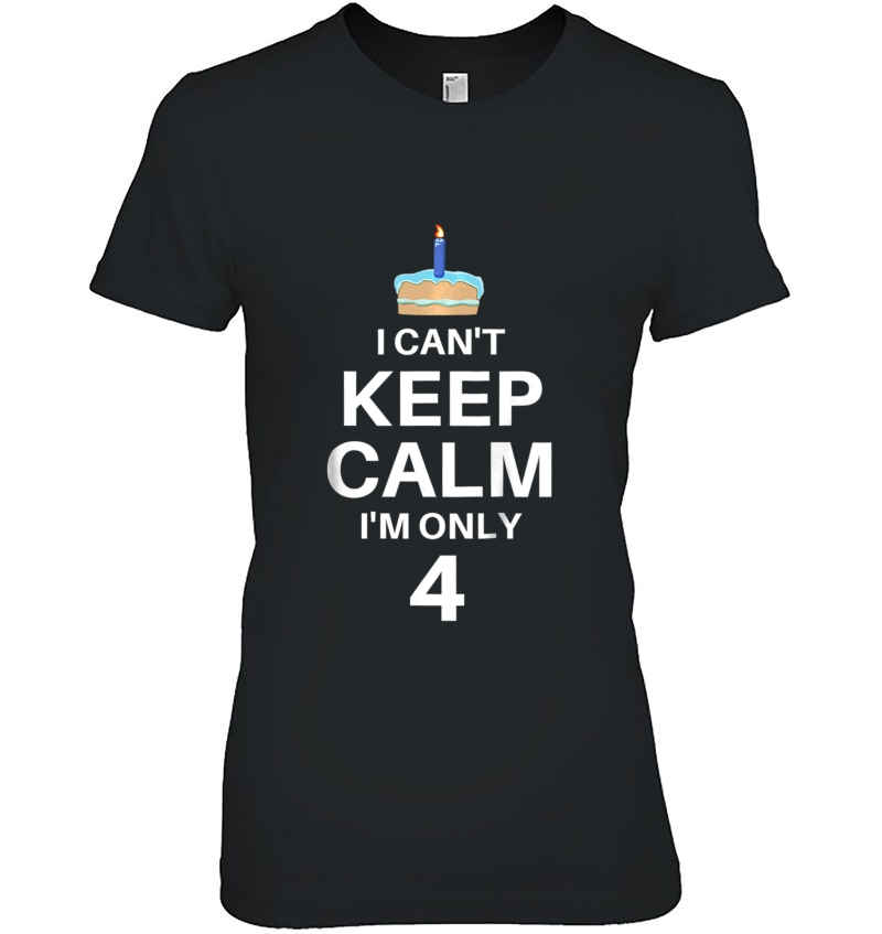 Kids Cute Kids I Can't Keep Calm I'm Only 4 Birthday Cake Hoodie