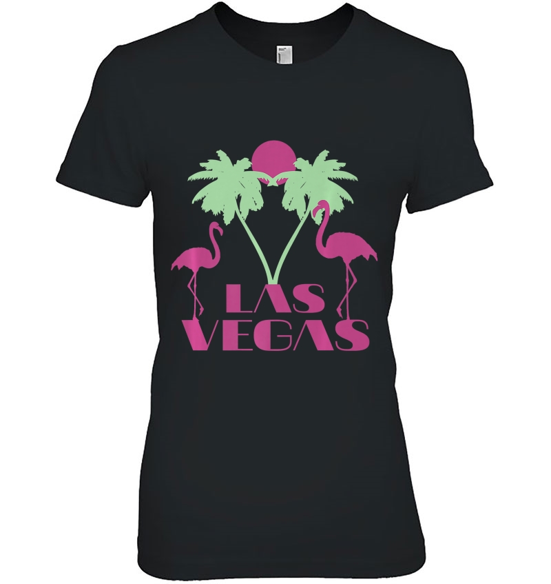 Las Vegas Nevada - Retro Vintage Flamingo Palm Souvenir Gift Premium Hoodie