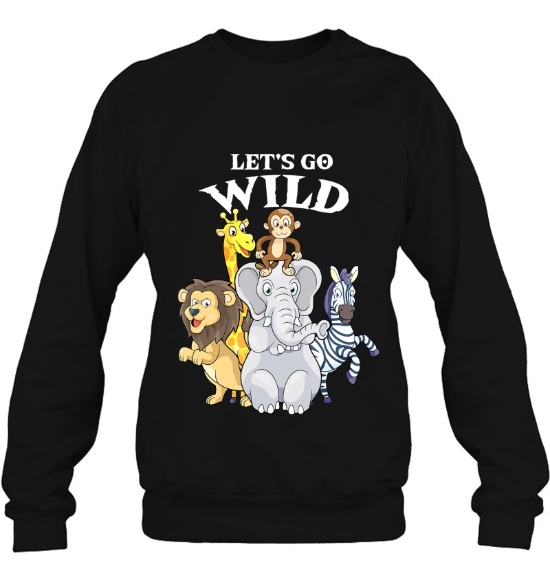 Let's Go Wild Zoo Animals Safari Shirt Zoo Party Shirt Mugs