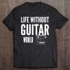 Life Without Guitar Would B Flat (Bb) Music Pun White Design Tee