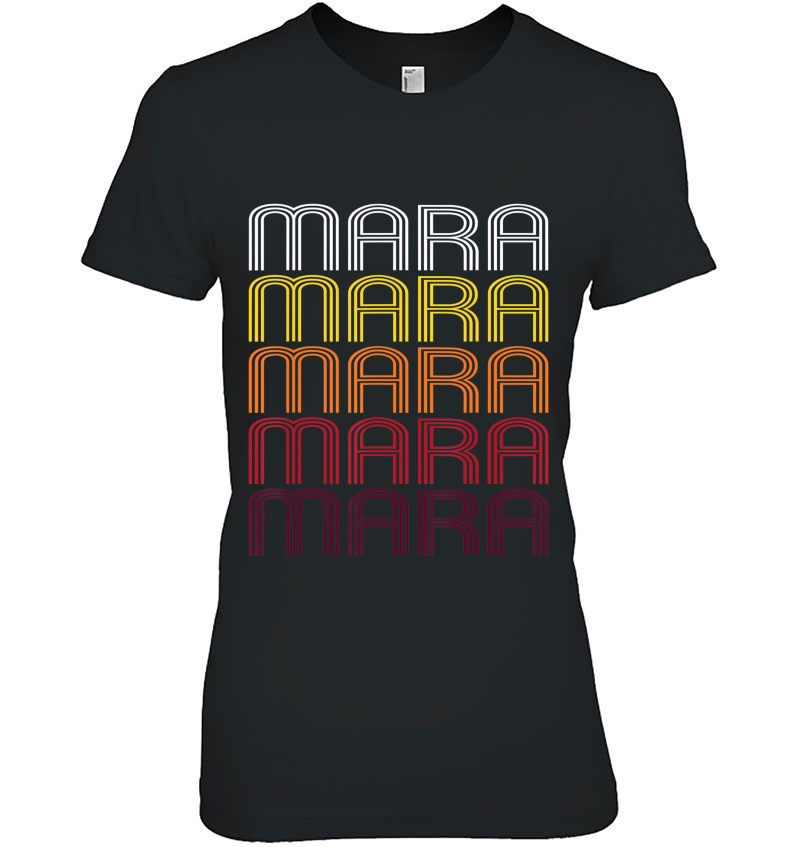 Mara Retro Wordmark Pattern - Vintage Style Hoodie