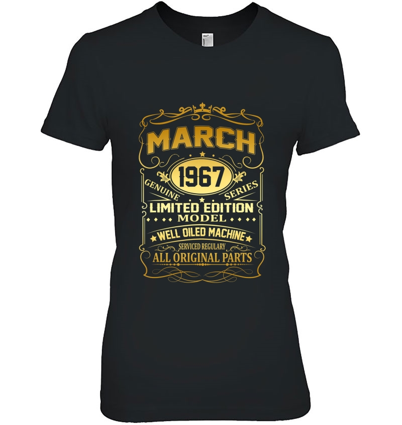 March 1967 Vintage 53Rd Birthday 53 Years Old Gif Ladies Tee