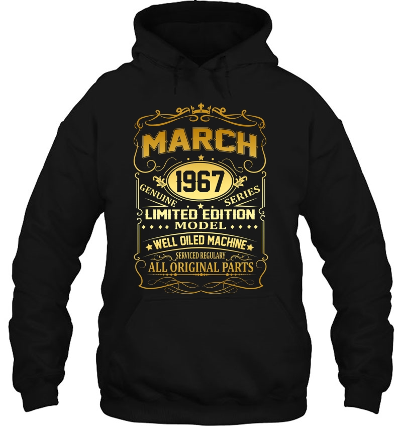 March 1967 Vintage 53Rd Birthday 53 Years Old Gif Hoodie