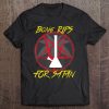 Marijuana Pentagram Bong Rips For Satan Tee