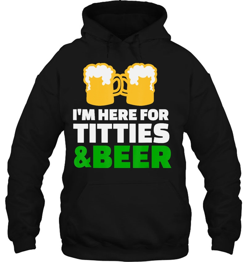 Mens Here For Tit-Ties Beer, St Patricks Day Lucky Shamrock Drink Mugs