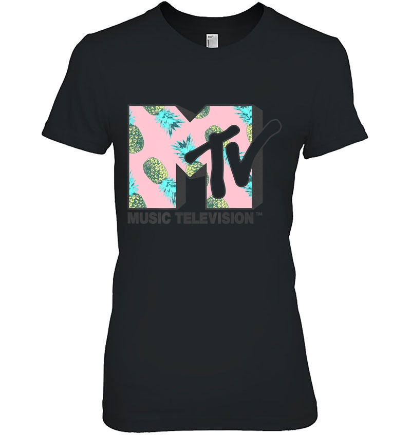 Mtv Logo Pineapple Bright Graphic Hoodie