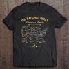 National Parks Map Camping Tshirt Women Men Hiking Tee