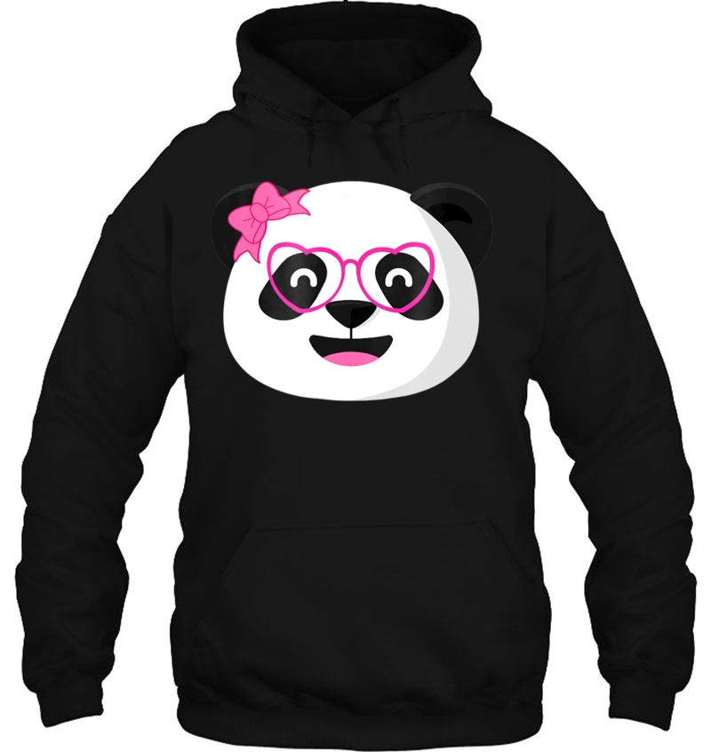 Panda Eyeglasses Bow Girl Tshirt Cute Funny Animal Designs Mugs